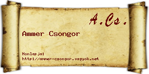 Ammer Csongor névjegykártya